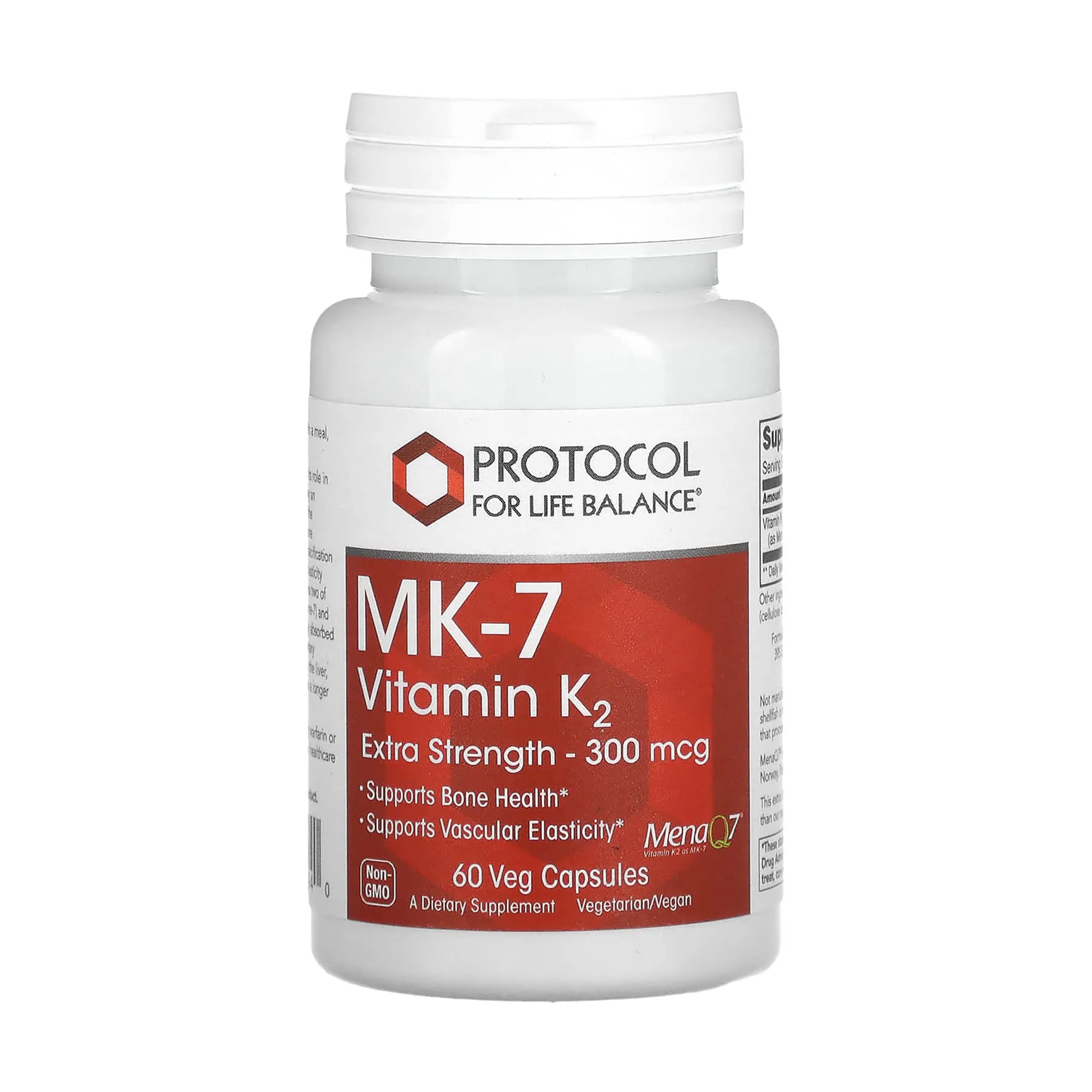 Вітамін К-2 (MK-7) Protocol For Life Balance MK-7 Vitamin K2 Extra Strength, 300 мкг, 60 вегетаріанських капсул